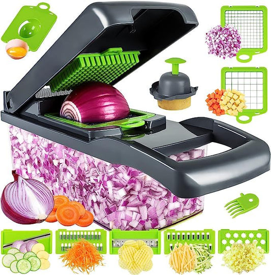 12 In 1 Manual Vegetable Chopper Kitchen Gadgets Food Chopper Onion Cutter Vegetable Slicer
